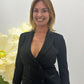 Blazer doppiopetto con maniche tre quarti