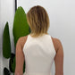 Gilet monopetto con fiore decorativo applicato