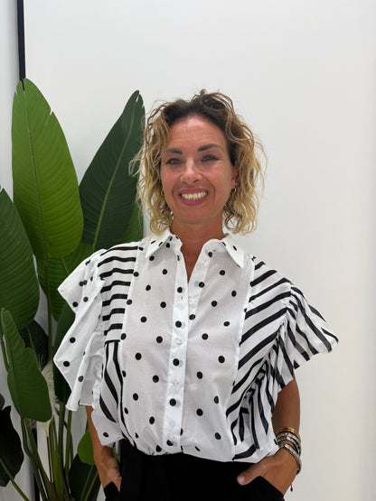 Camicia Righe Pois