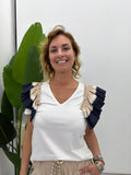 T-Shirt V Bicolore
