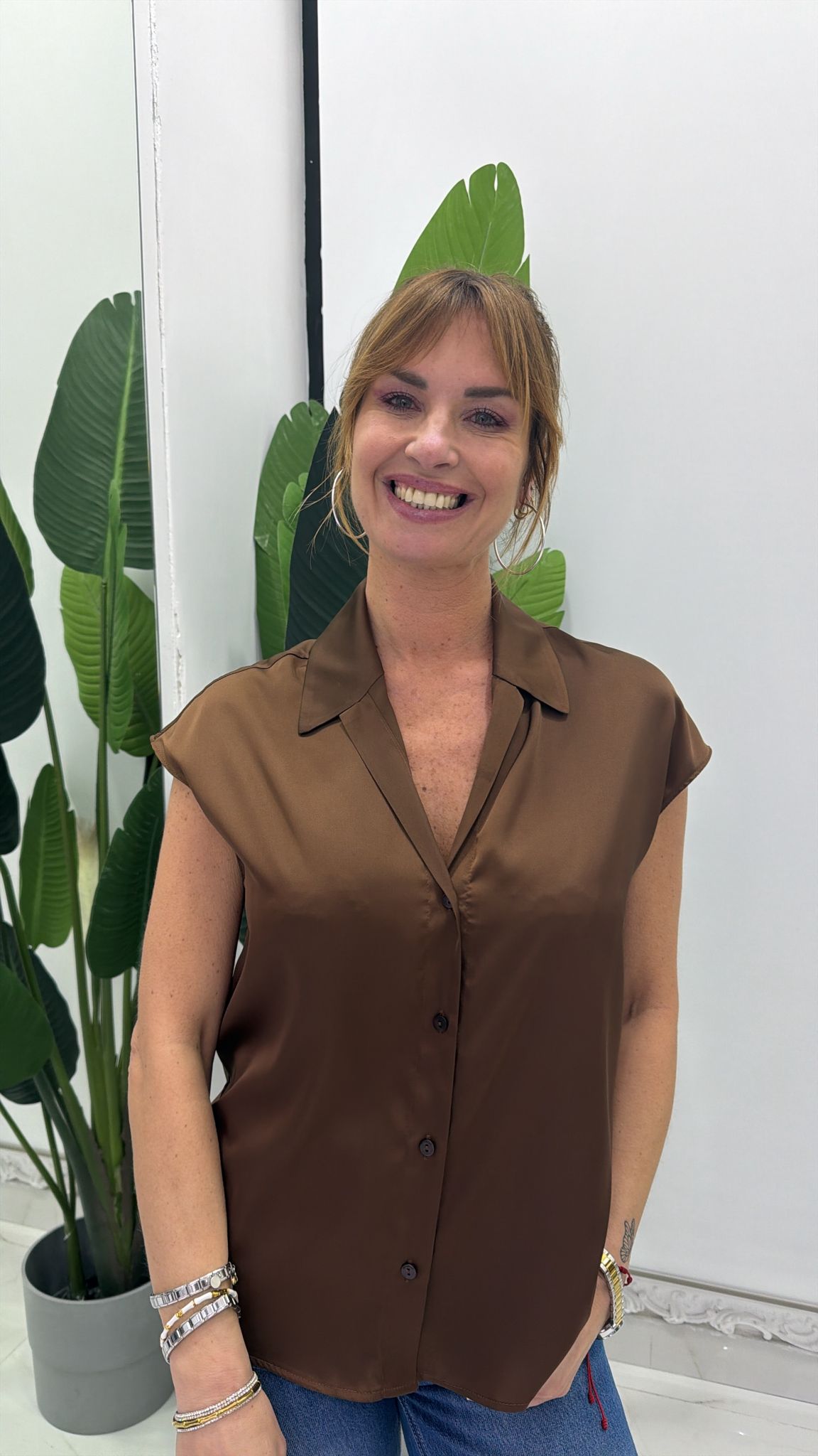 Camicia Raso Bottoni