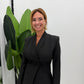 Blazer monopetto con spalle strutturate e collo rialzato