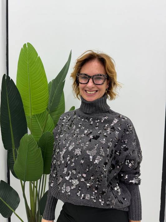 Pull Collo Paillettes