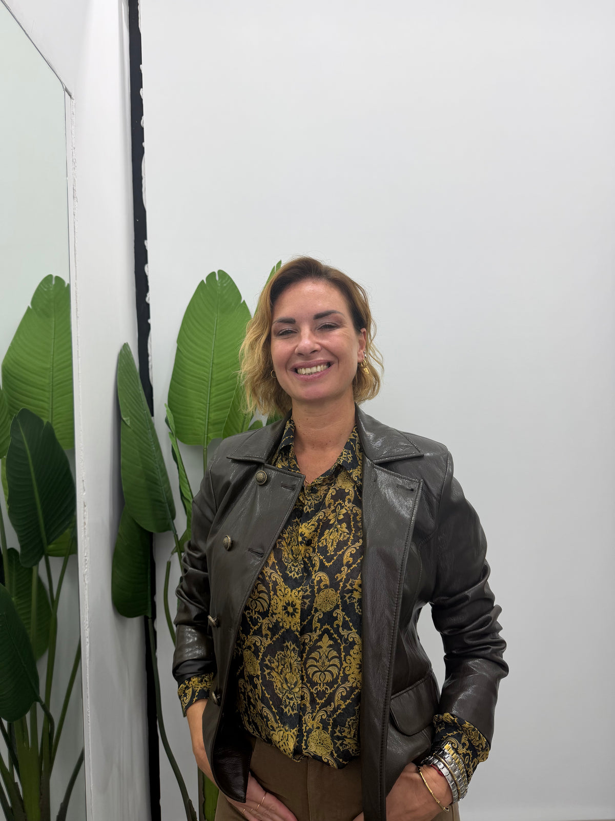 Giacca Ecopelle Bottoni
