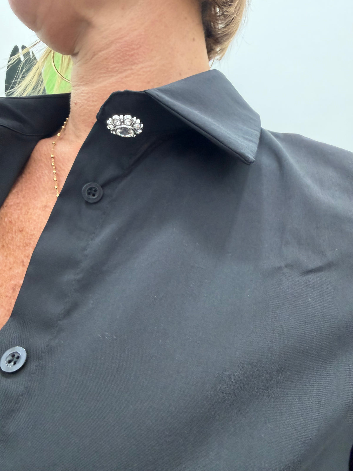 Camicia Bottone Gioiello