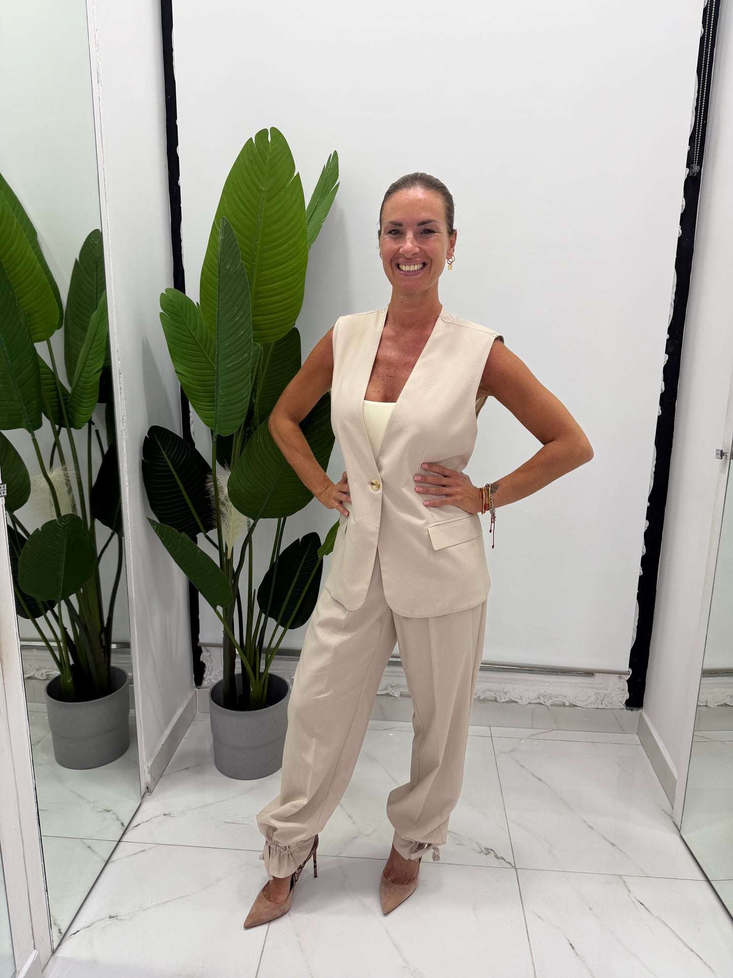 Tailleur Gilet Lino