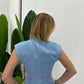 Gilet sartoriale doppio petto con maxi revers