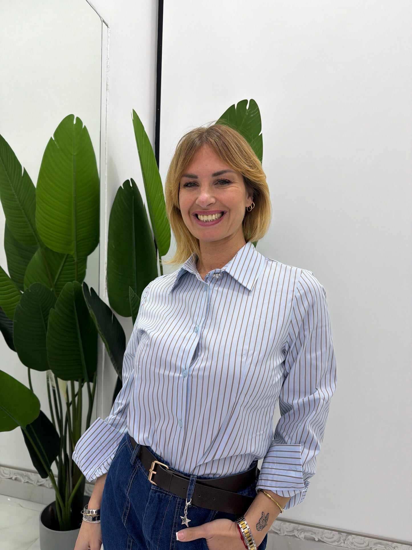 Camicia Righe Gioiello