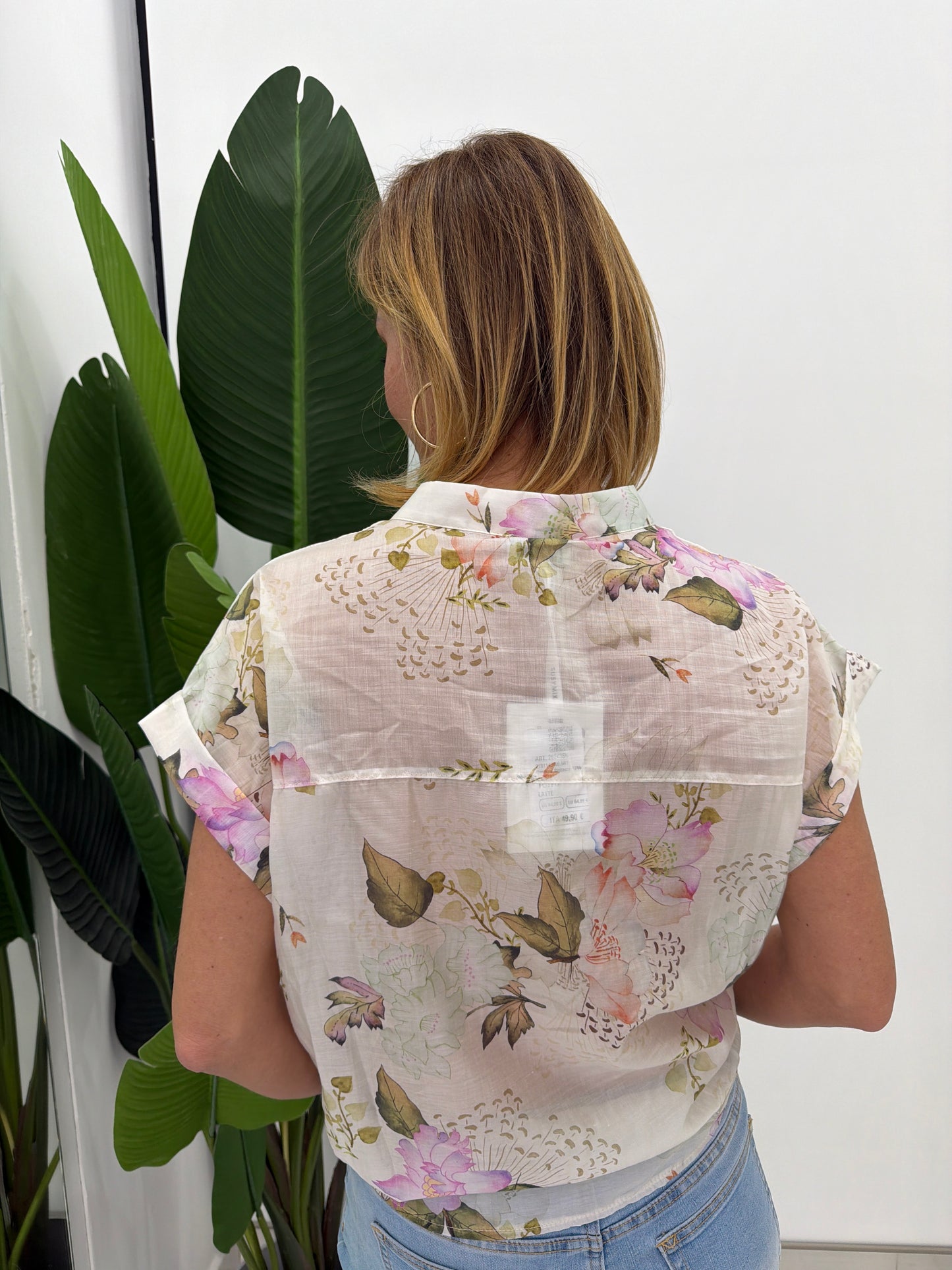 Camicia Fantasia Latte
