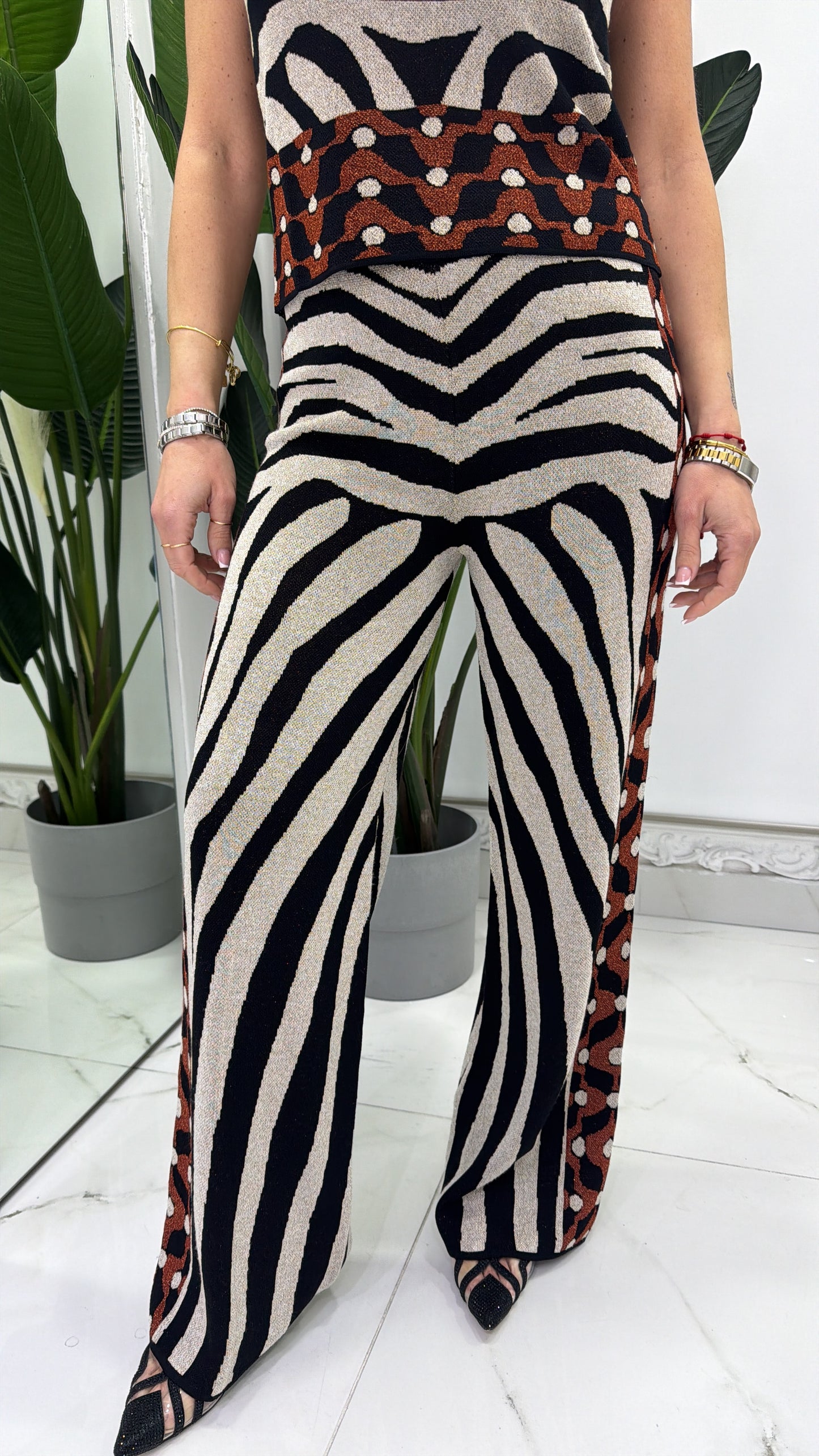 Pantalone Zebrato Lurex