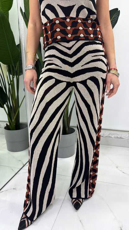 Pantalone Zebrato Lurex
