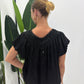 Maglia doppio scollo a v macramè