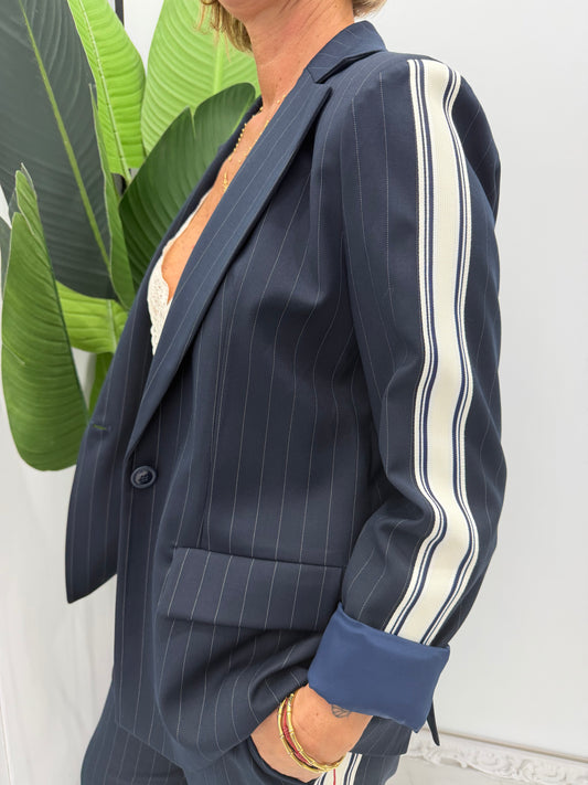 Blazer Righe Banda Laterale