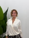 Imperial-Camicia incrociata con collo classico e maniche lunghe