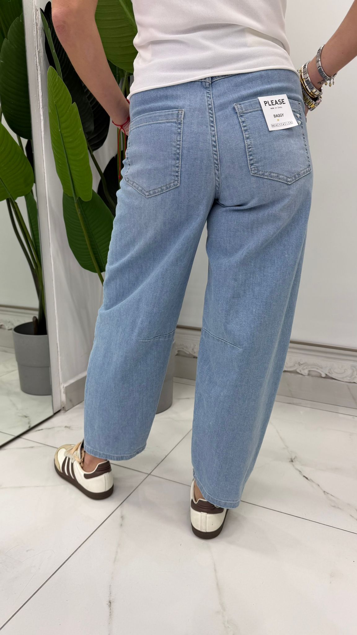 jeans  baggy  denim chiaro