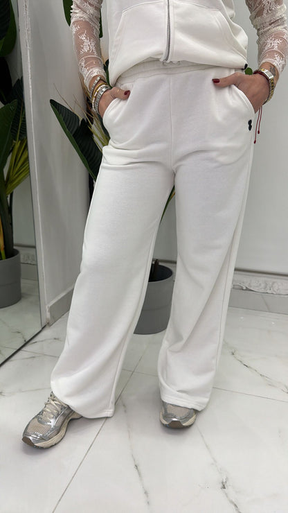 Pantaloni palazzo sportivi vita alta coulisse