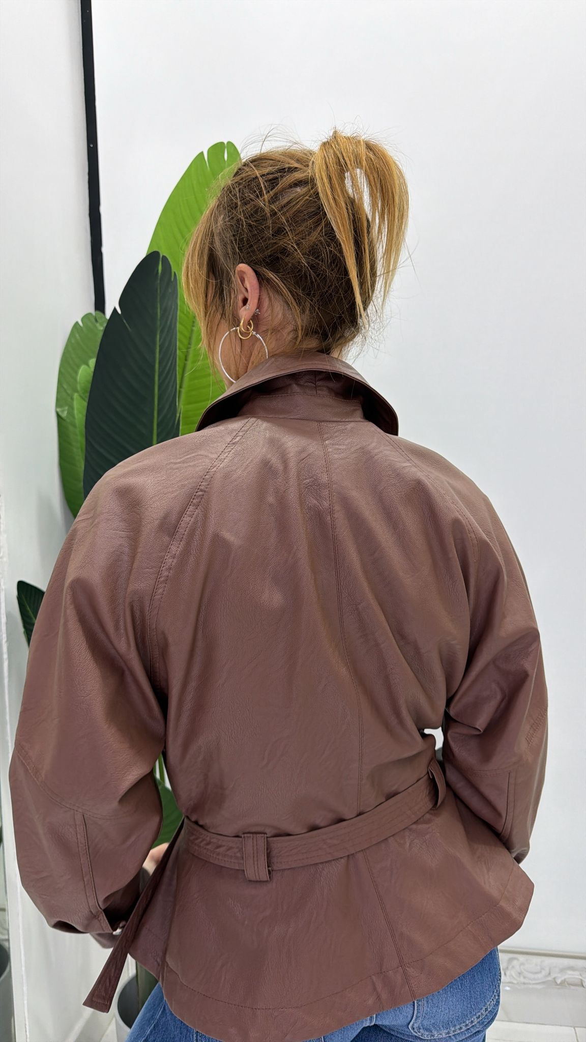 Giubbino Ecopelle Cinta
