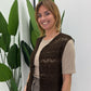 gilet fettuccia con frange