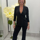Blazer doppiopetto con maniche tre quarti