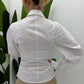 Camicia fitted con arricciature e colletto classico