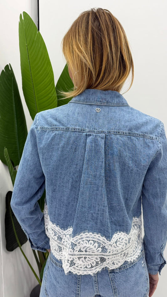 Camicia Jeans Pizzo