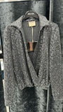 Maglia incrociata paillettes