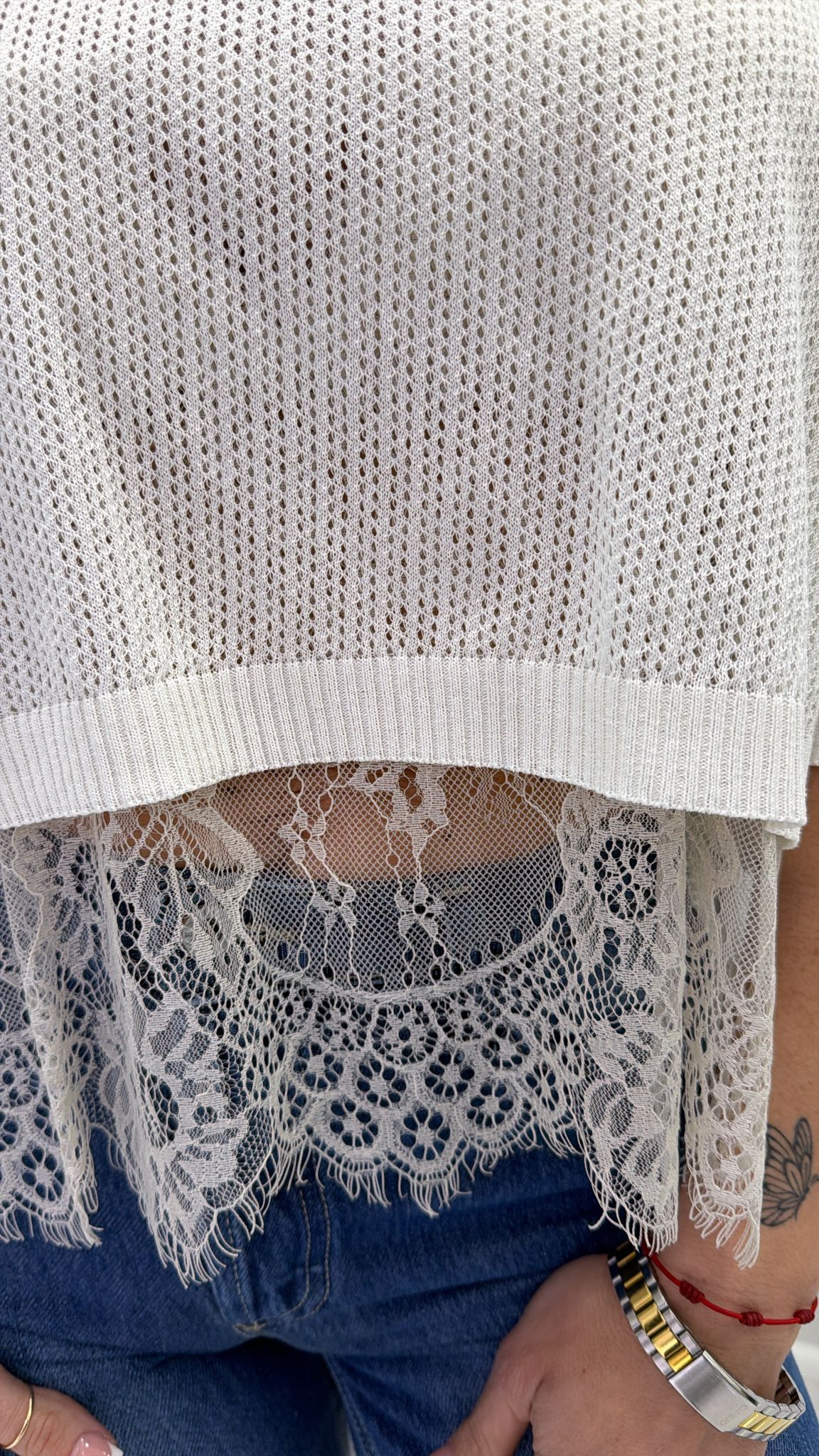 Maglia Traforata Pizzo