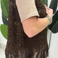 gilet fettuccia con frange