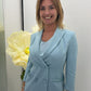 Blazer doppiopetto con maniche tre quarti